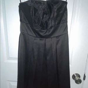 Strapless black dress